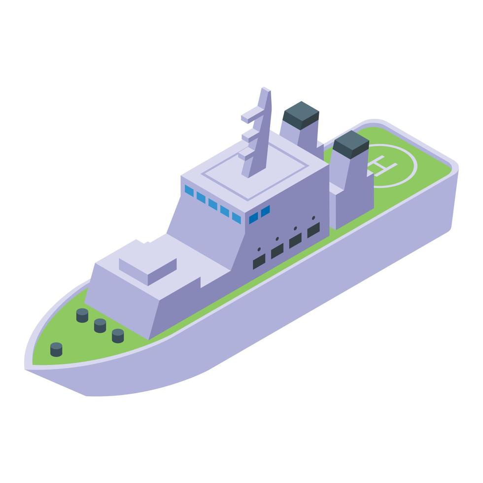 Sea patrol icon isometric vector. Coast guard vector