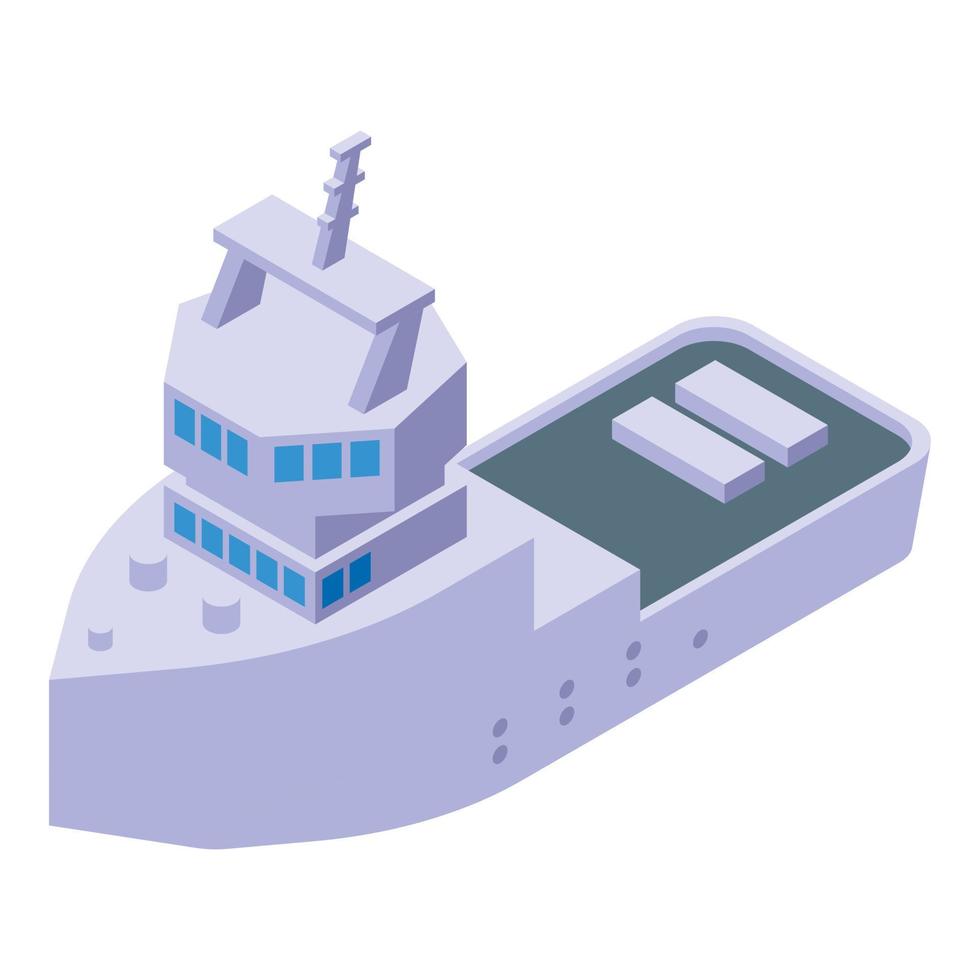 Ship rescue icon isometric vector. Guard coast vector