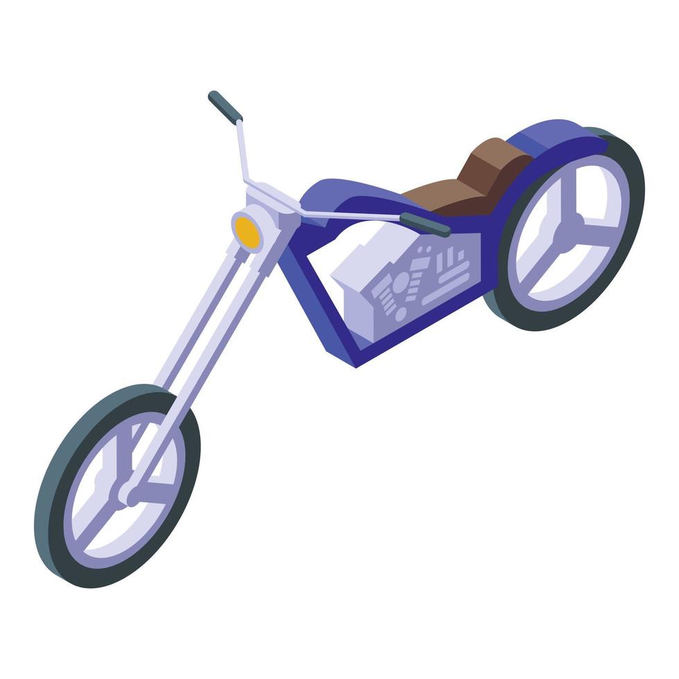Chopper wheel icon isometric vector. Motor ride vector