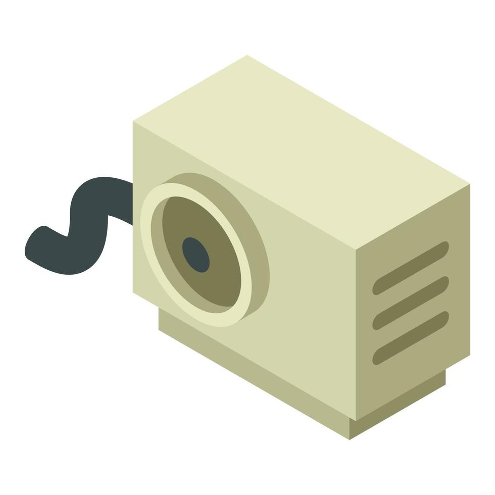 Outdoor unit icon isometric vector. Modern outdoor compressor of air conditioner vector