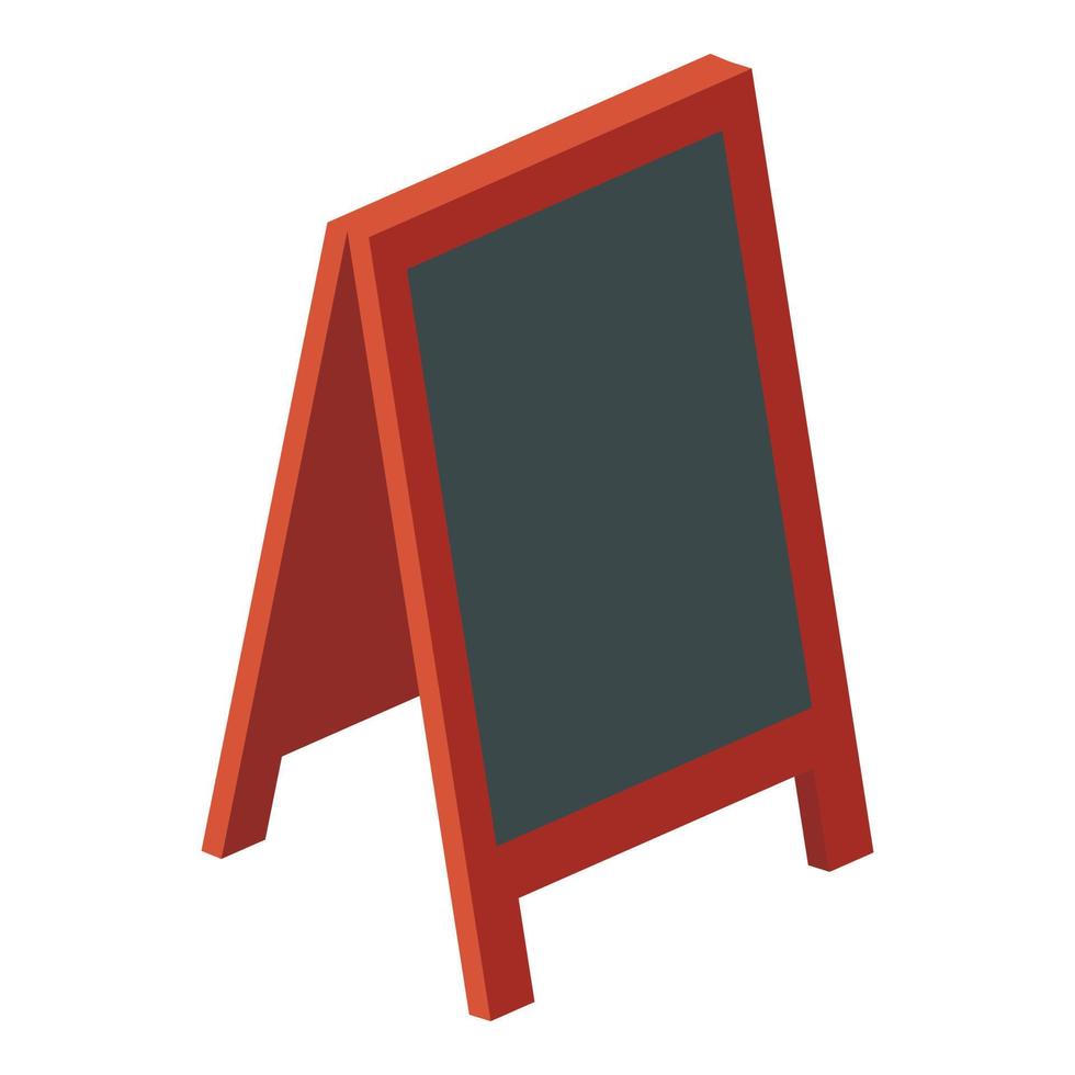 Advertising board icon isometric vector. Empty wooden outdoor advertising stand vector