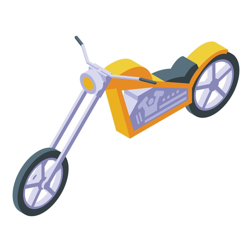 Motor biker icon isometric vector. Adventure scooter vector