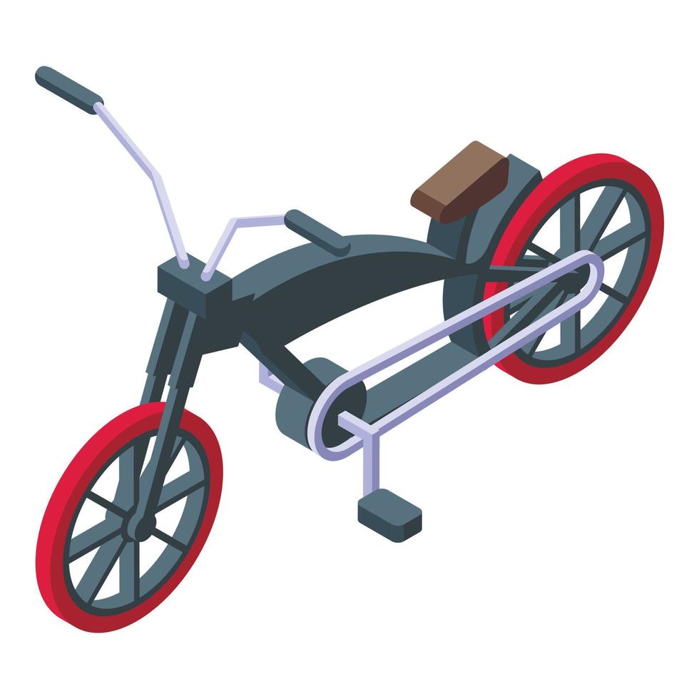 Chopper icon isometric vector. Biker ride vector