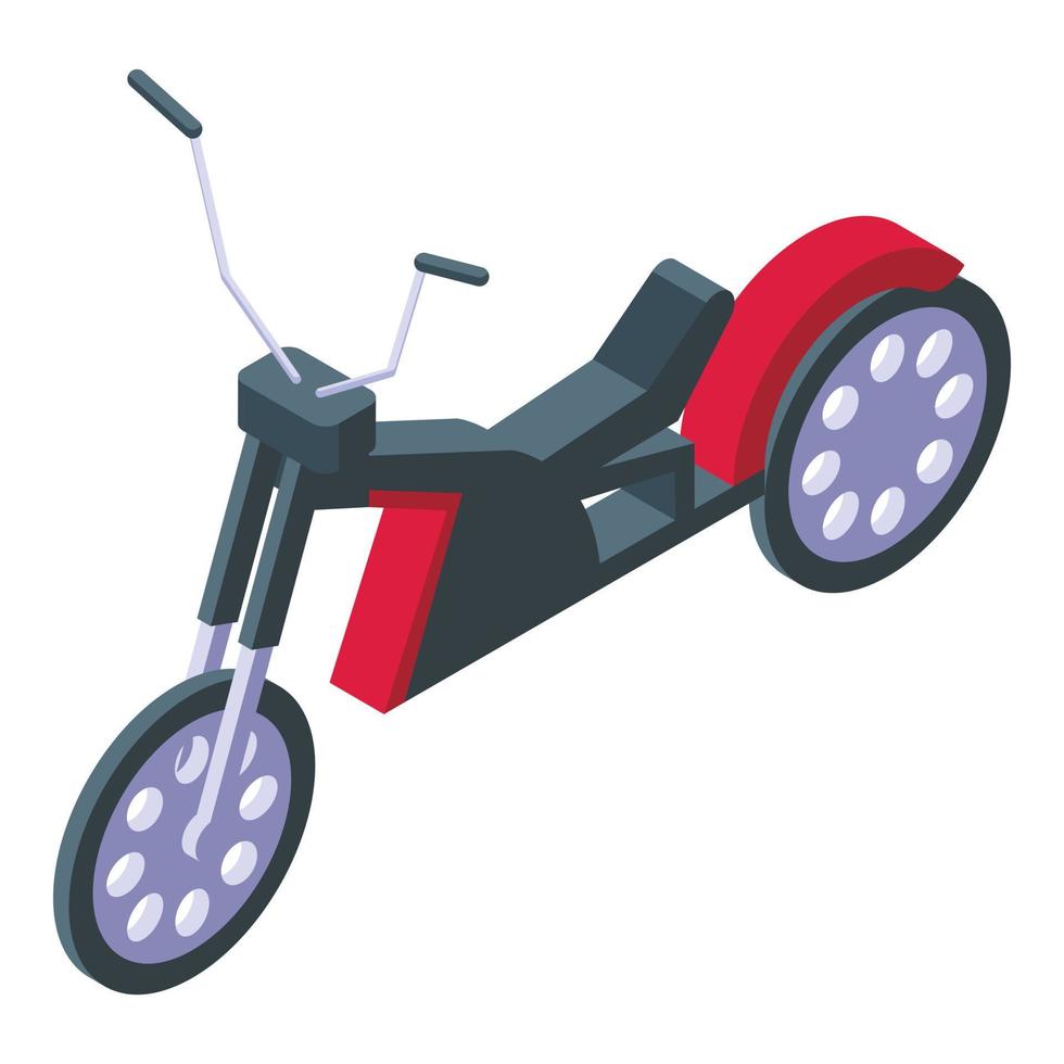 Chopper biker icon isometric vector. Travel ride vector