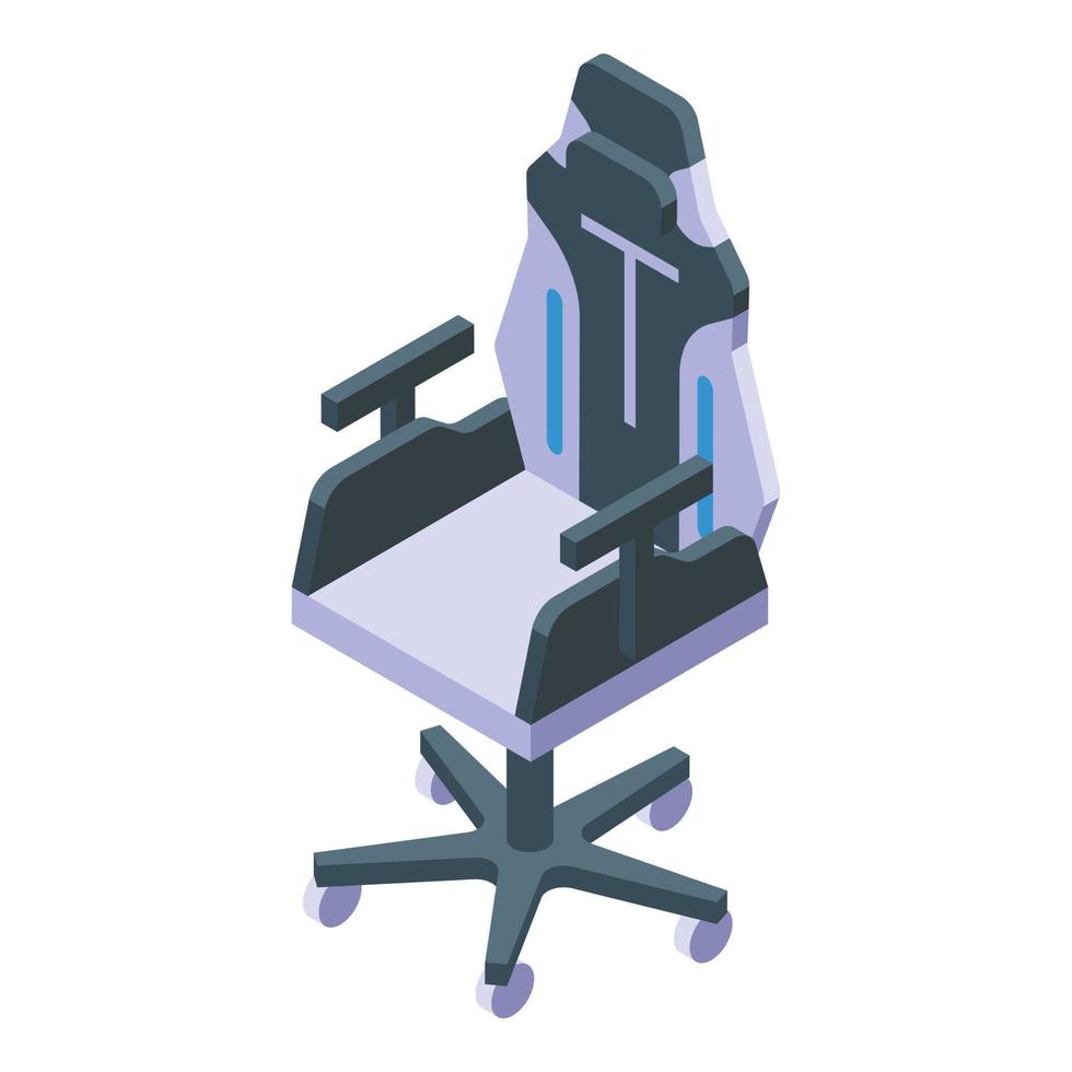 empresa silla icono isométrica vector. jugador asiento vector