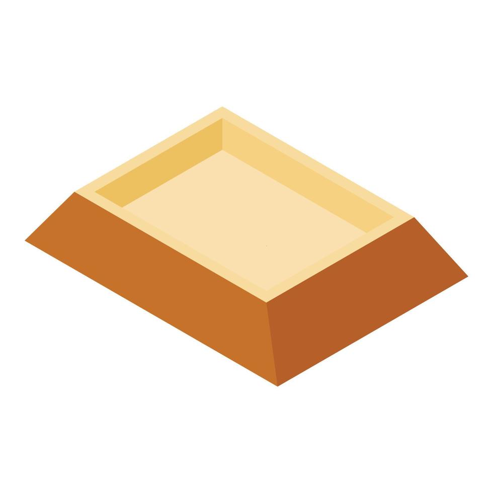 Brown roof icon isometric vector. New roof of modern residential building icon vector