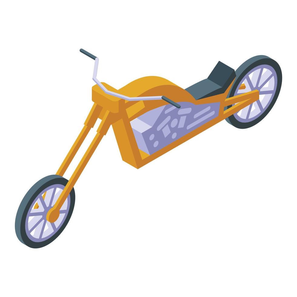 Chopper sport icon isometric vector. Biker ride vector