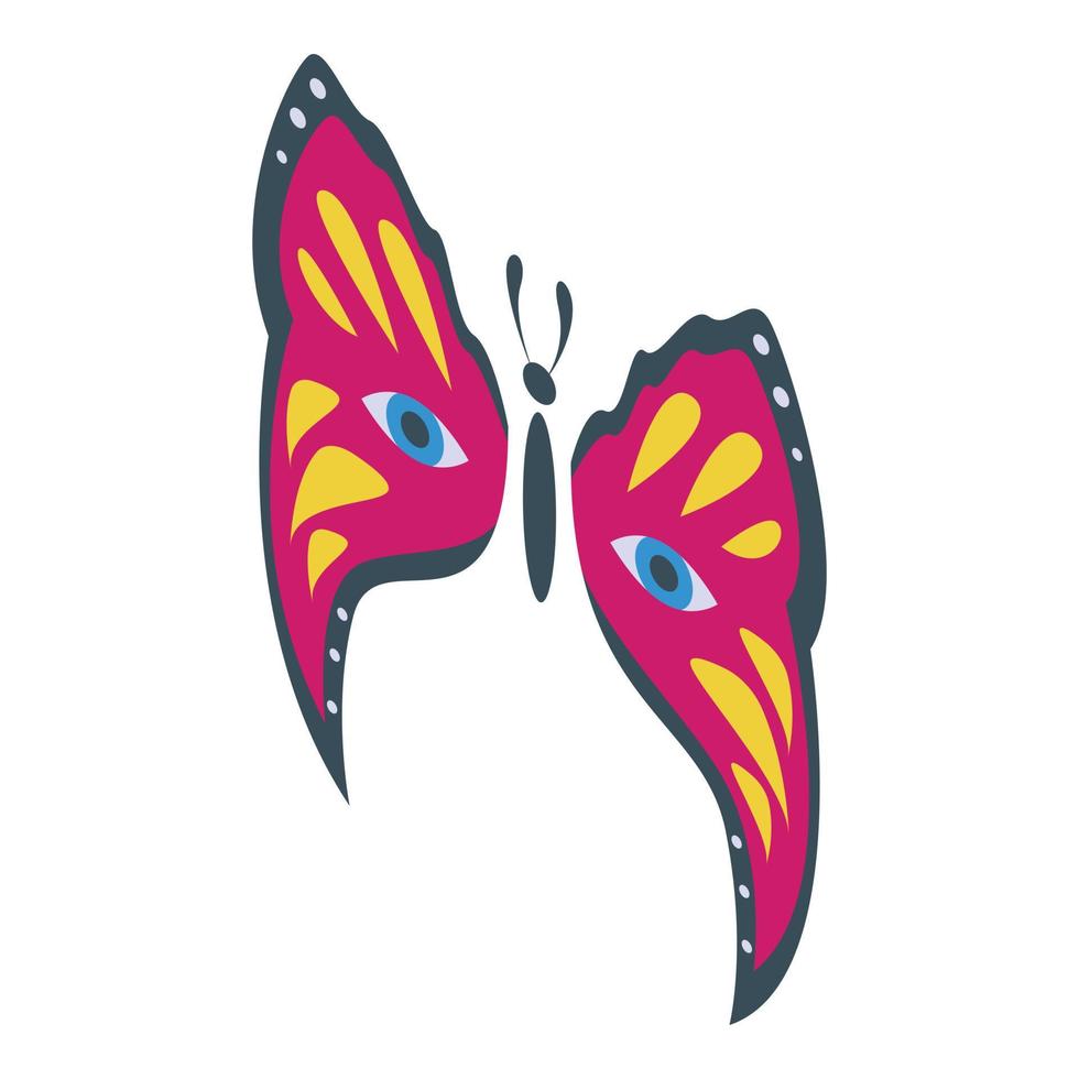 mariposa cara pintura icono isométrica vector. pintar niño vector