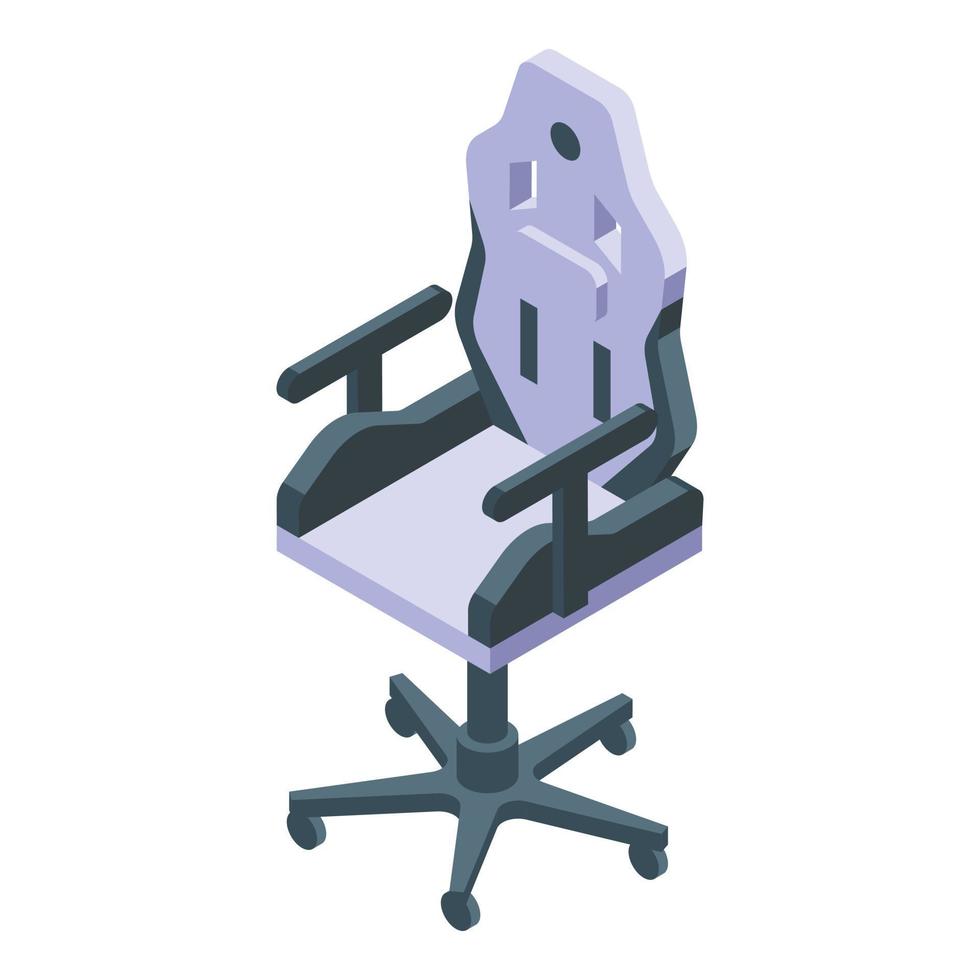 oficina juego silla icono isométrica vector. jugador mueble vector