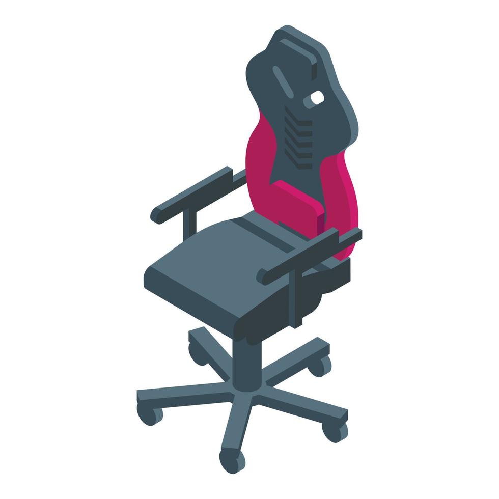 asiento jugador icono isométrica vector. silla mueble vector