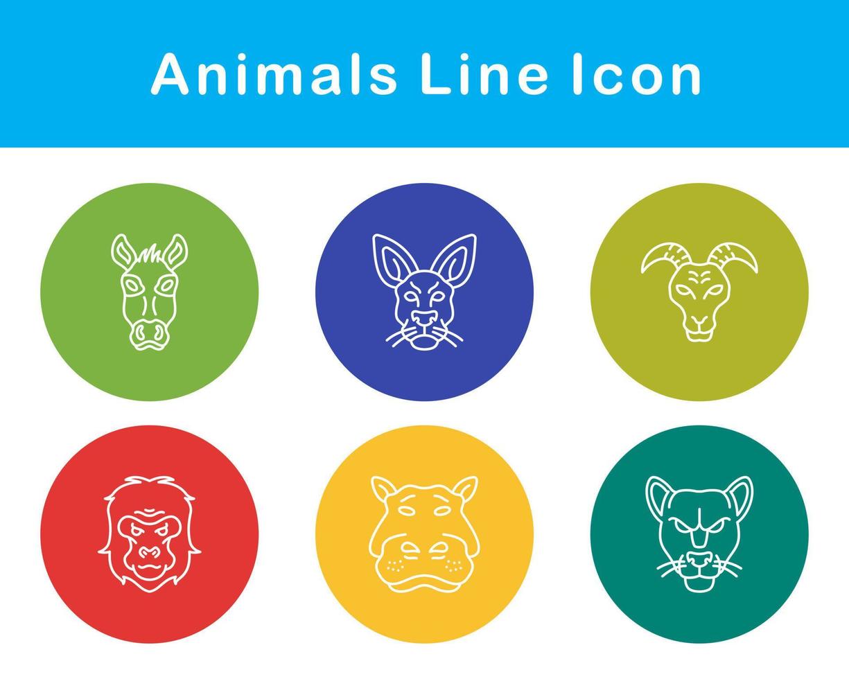 animales vector icono conjunto