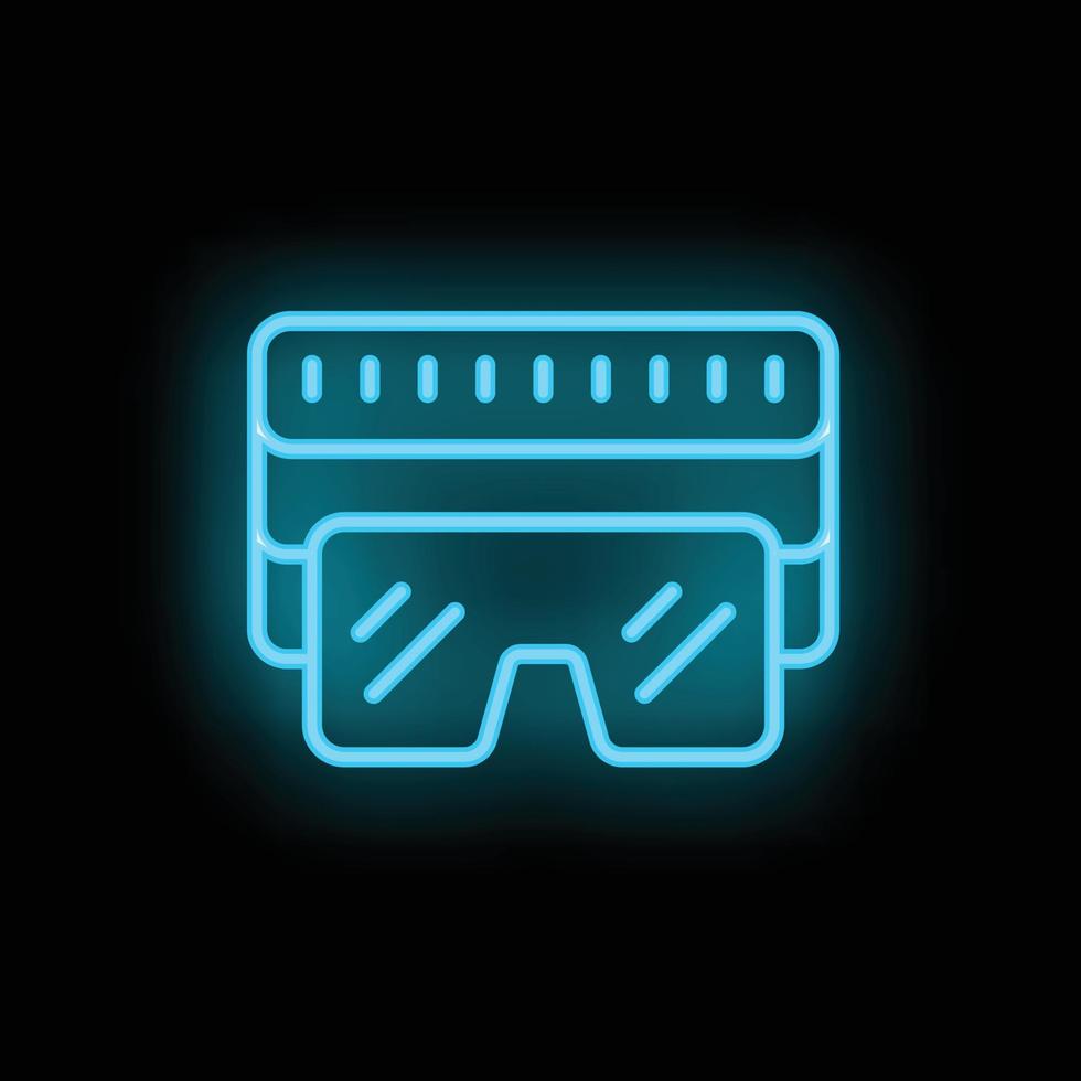 Vr glasses icon neon vector