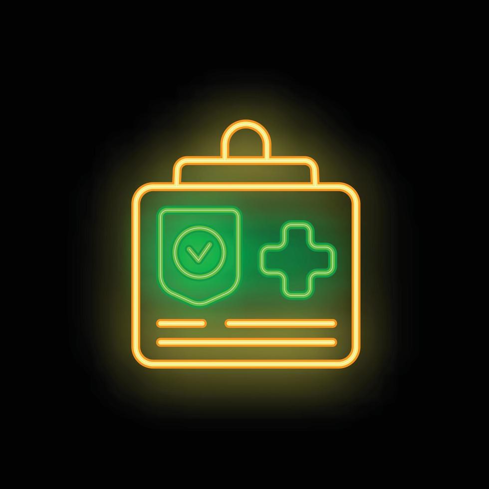 Care card icon neon vector