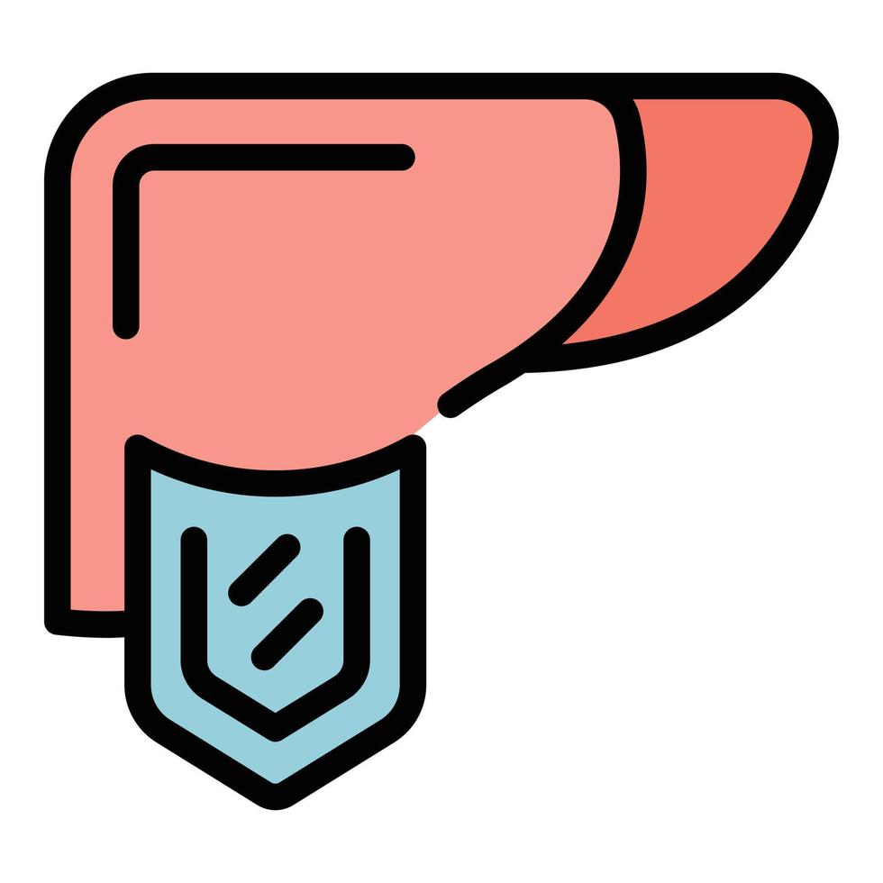 Liver immunity icon vector flat