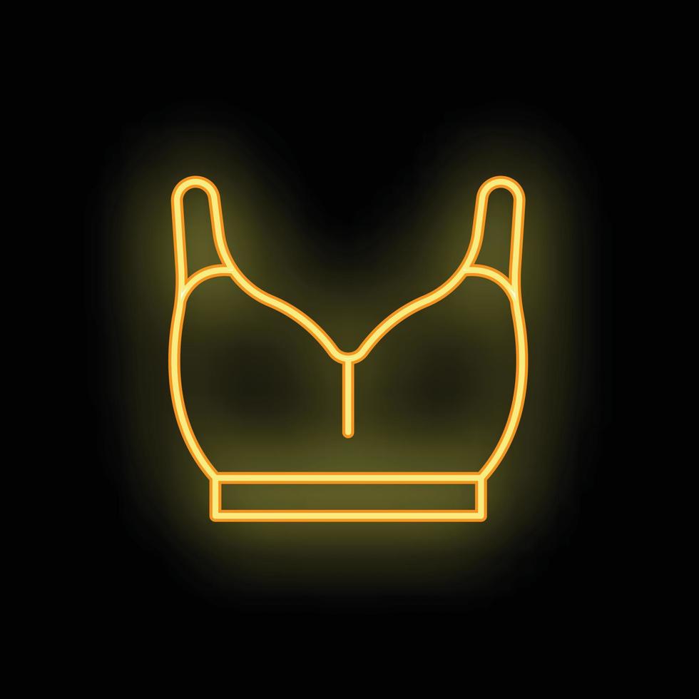 Sport bra icon neon vector