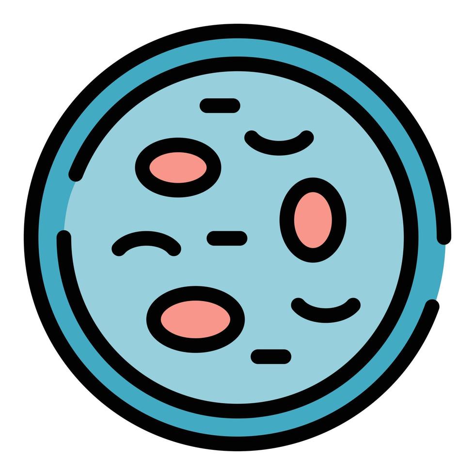 Petri dish icon vector flat