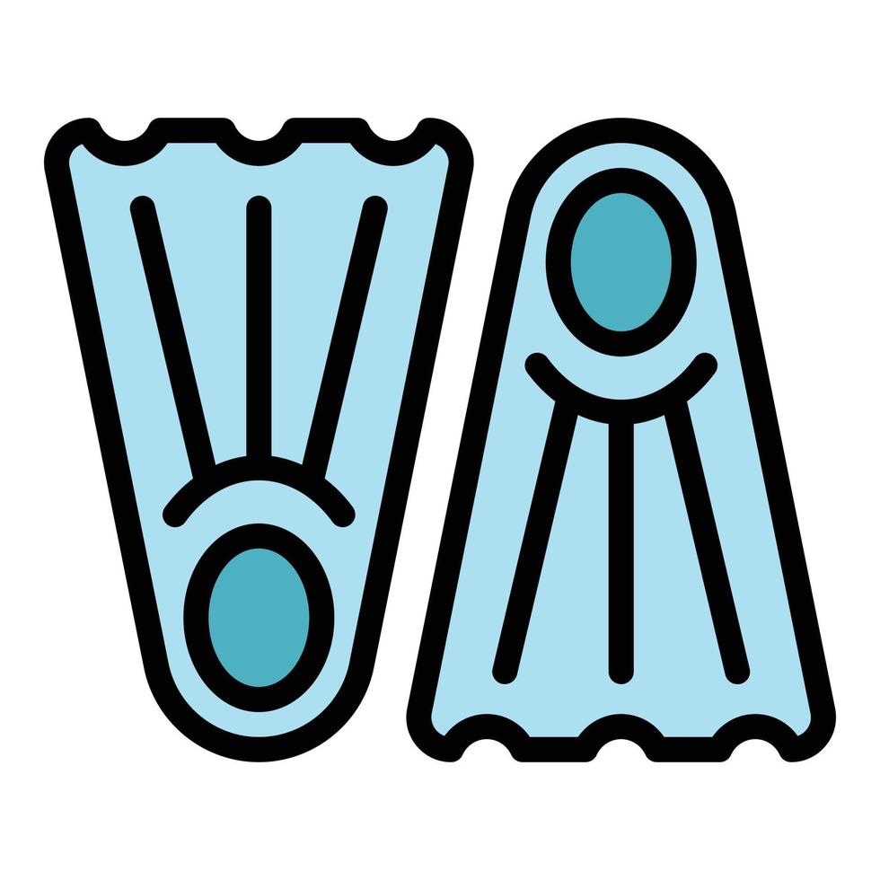 Swimming flippers icon vector flat