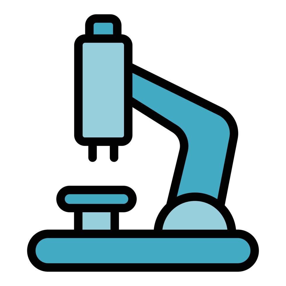 microscopio investigación icono vector plano