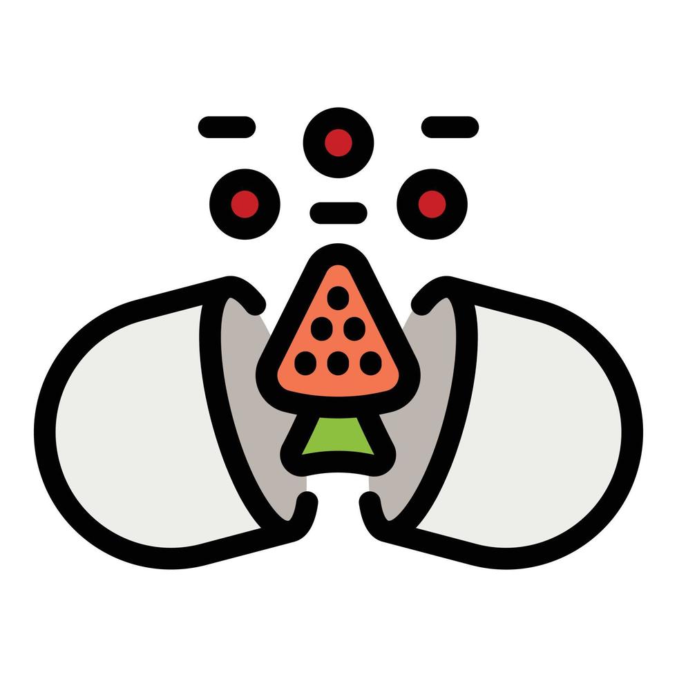 Vitamin c icon vector flat