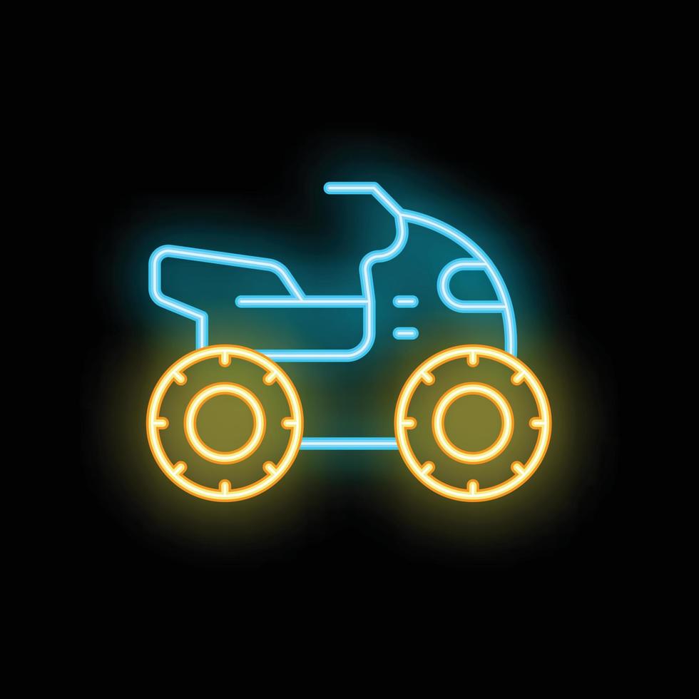 Chopper icon neon vector