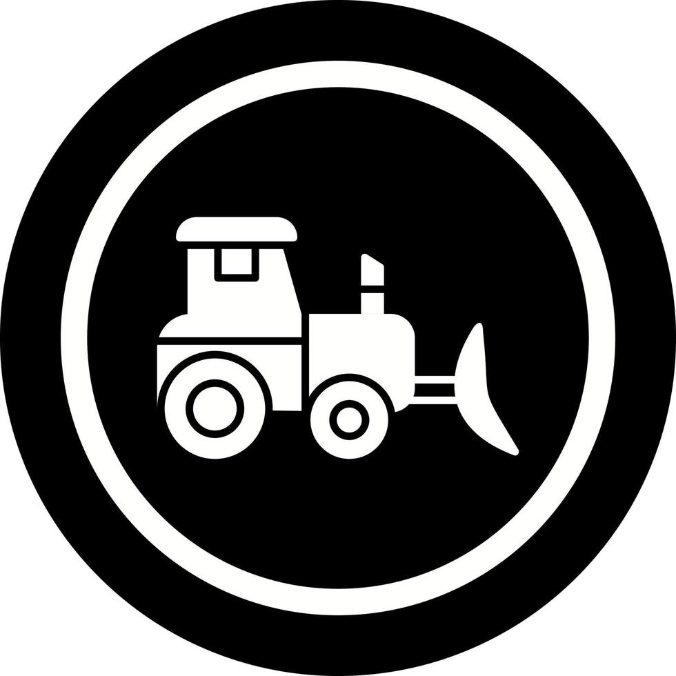 icono de vector de tractor industrial