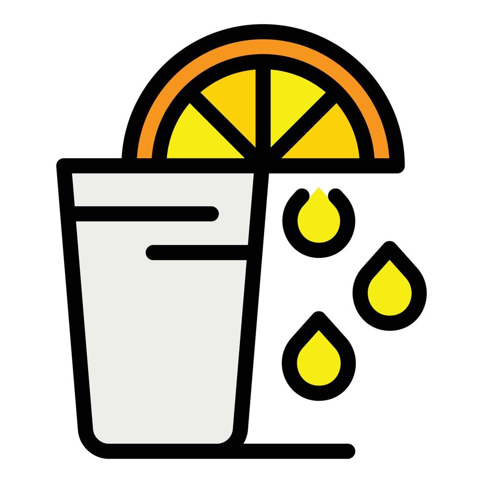 limonada icono vector plano