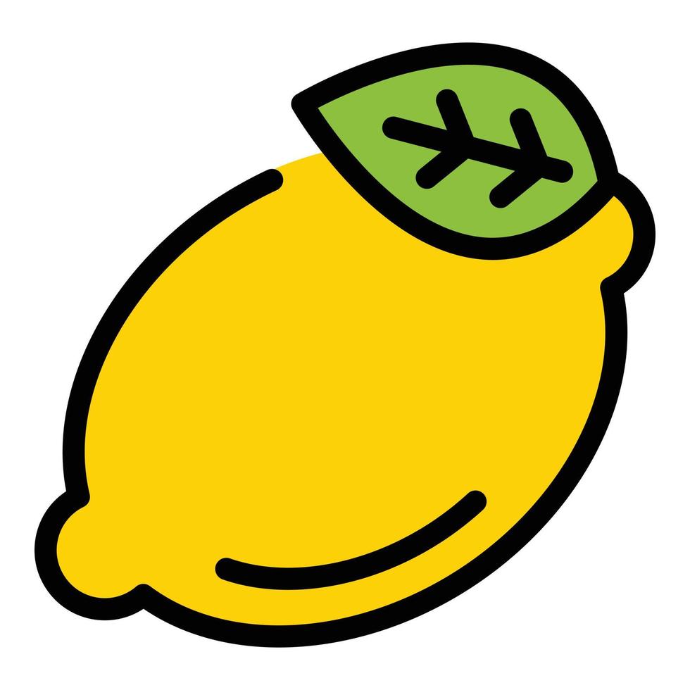 Exotic lemon icon vector flat