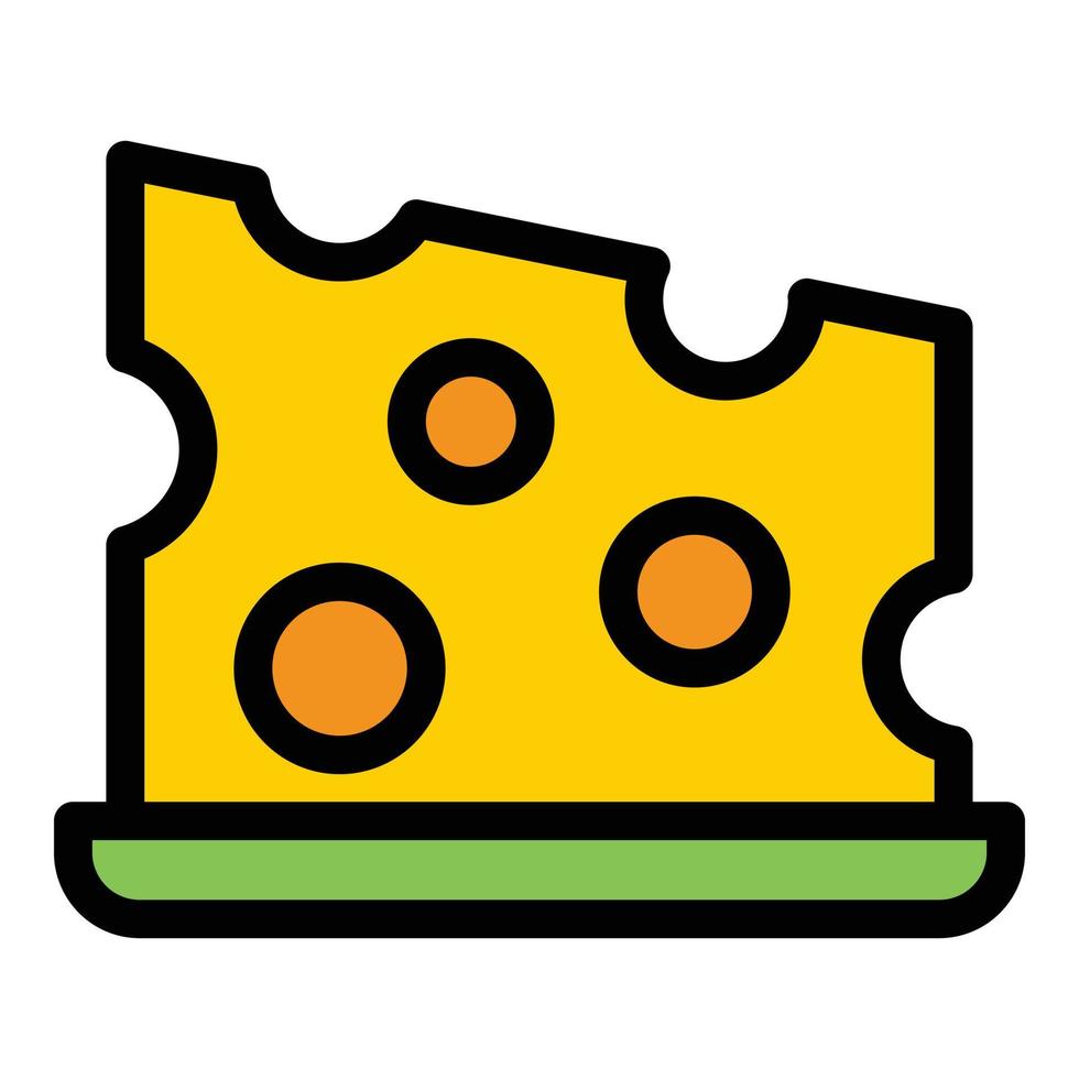 Cheese vitamin icon vector flat