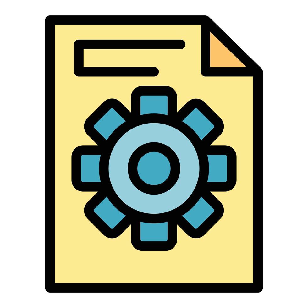 Gear sheet icon vector flat