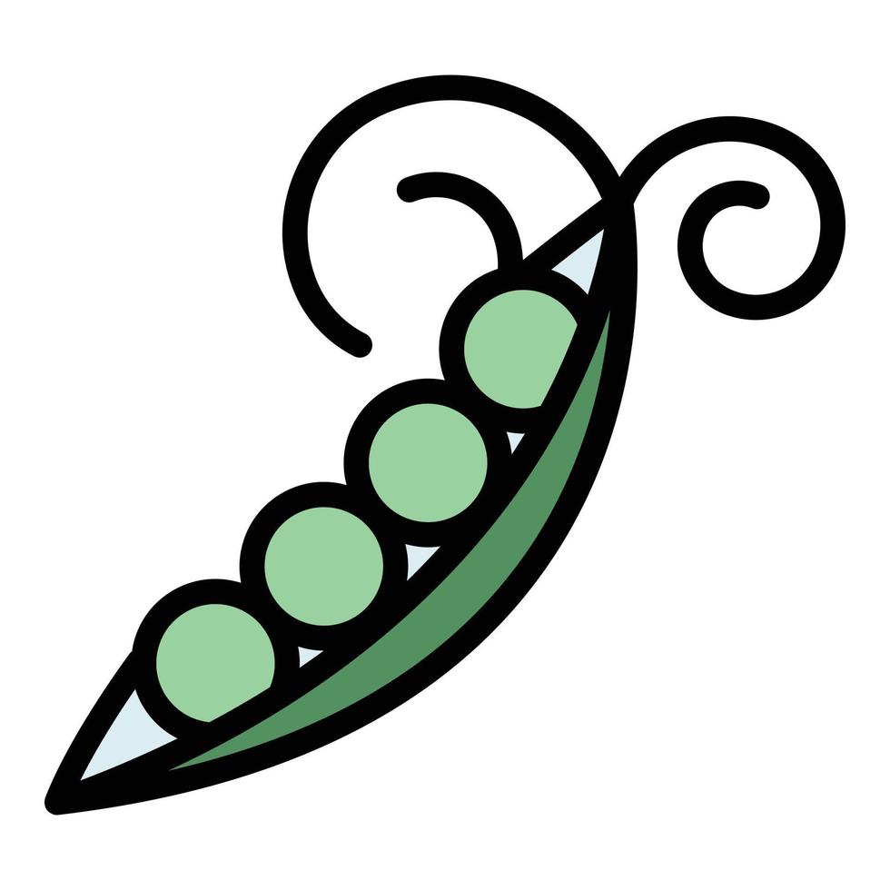 Peas vitamin icon vector flat