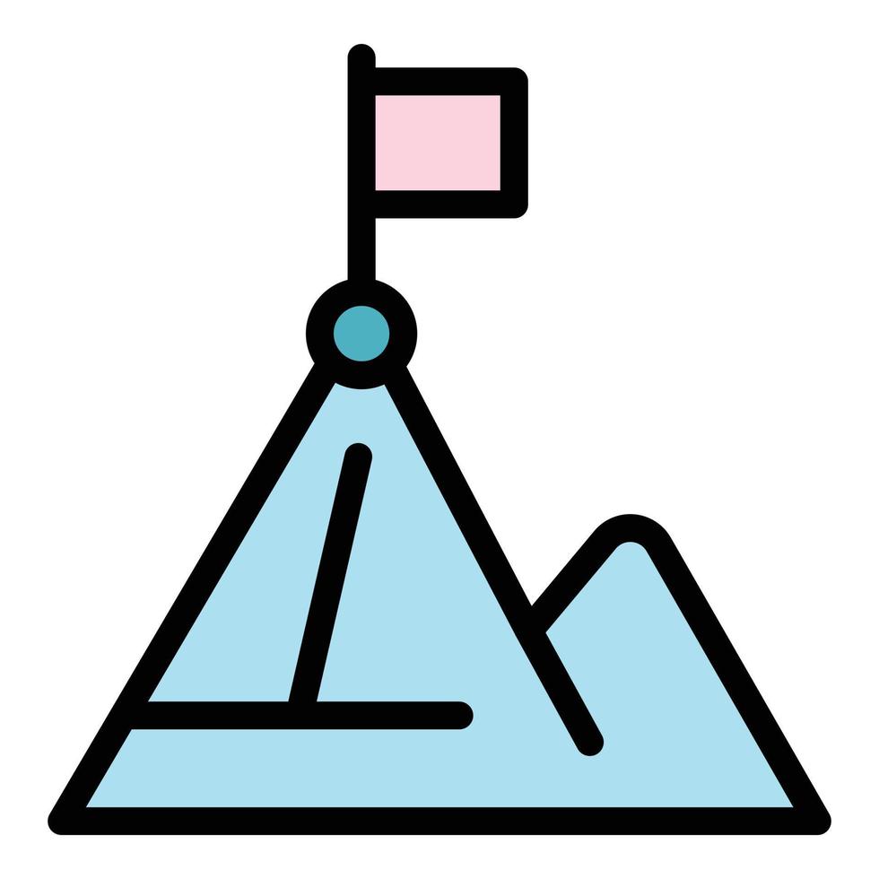 Climb mountain icon vector flat