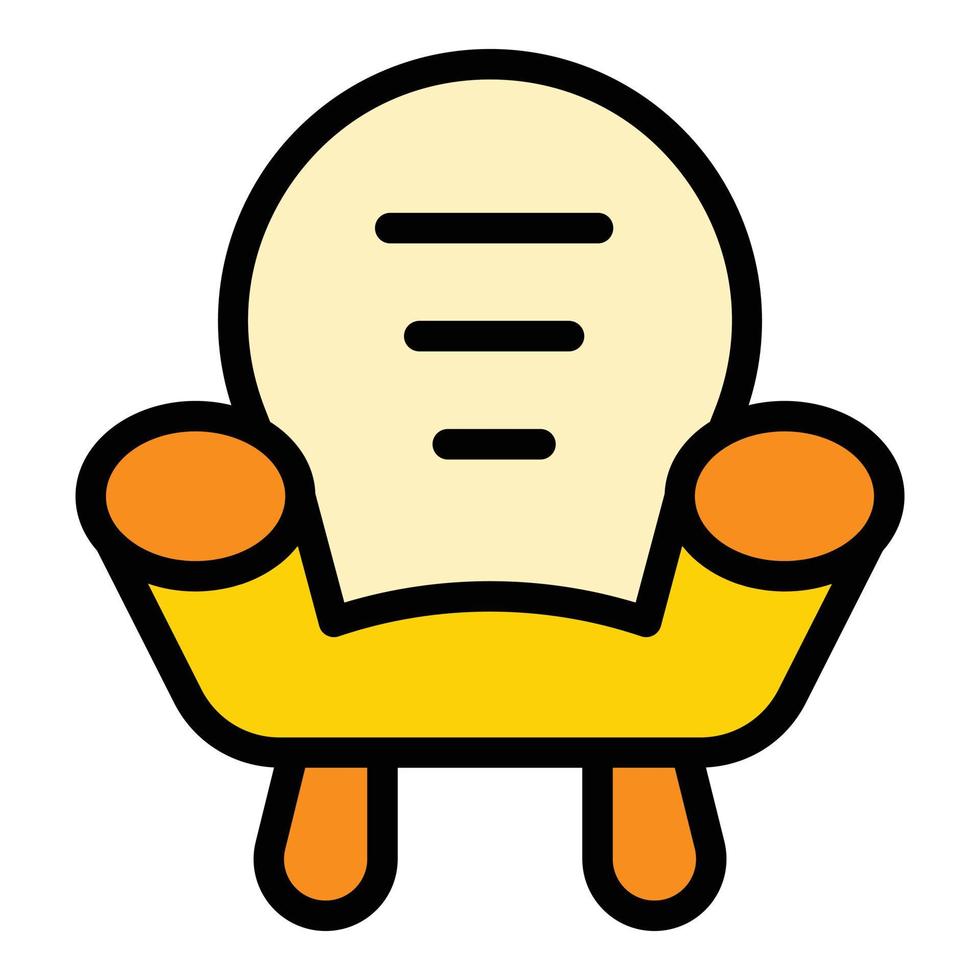 suave Sillón icono vector plano