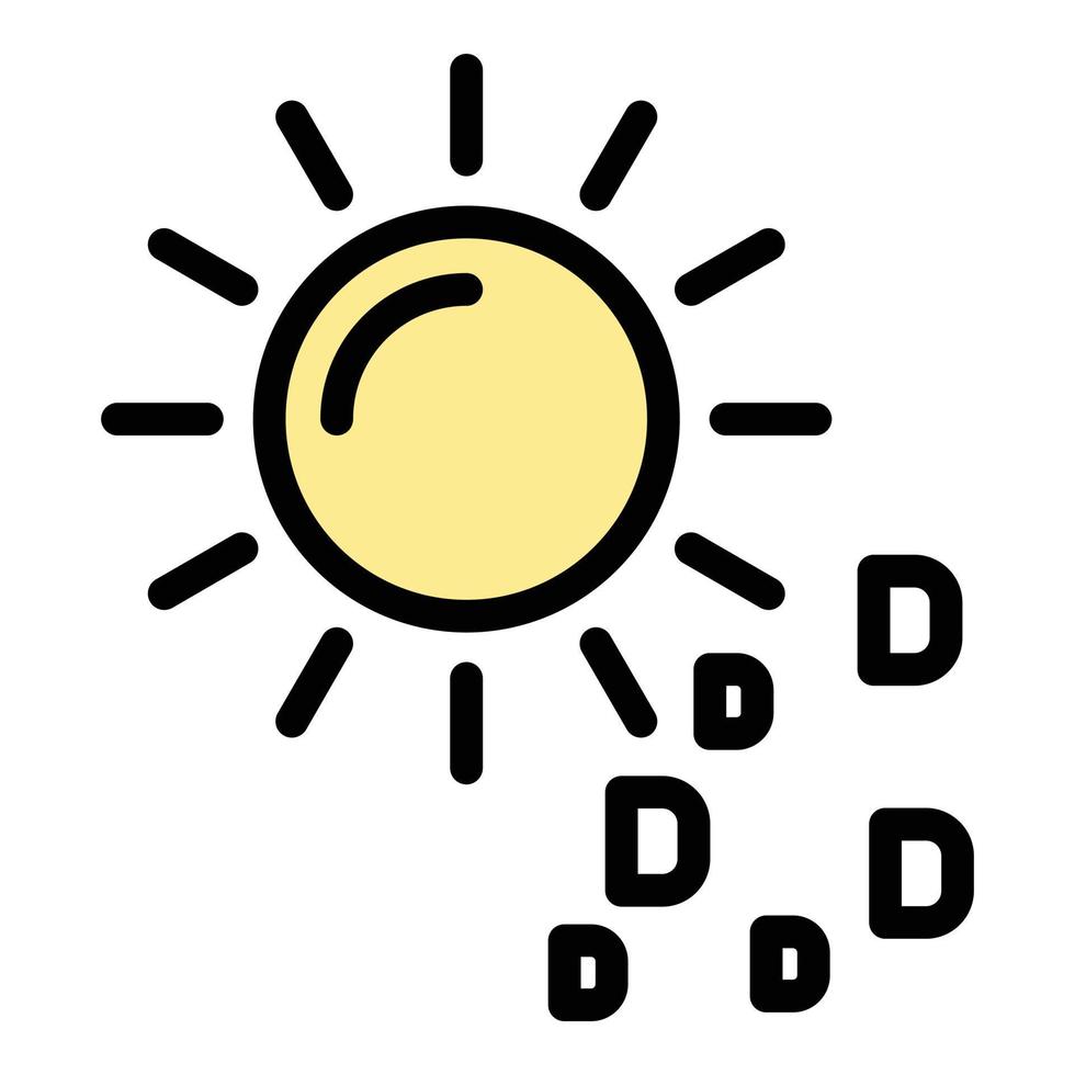 Light vitamin icon vector flat