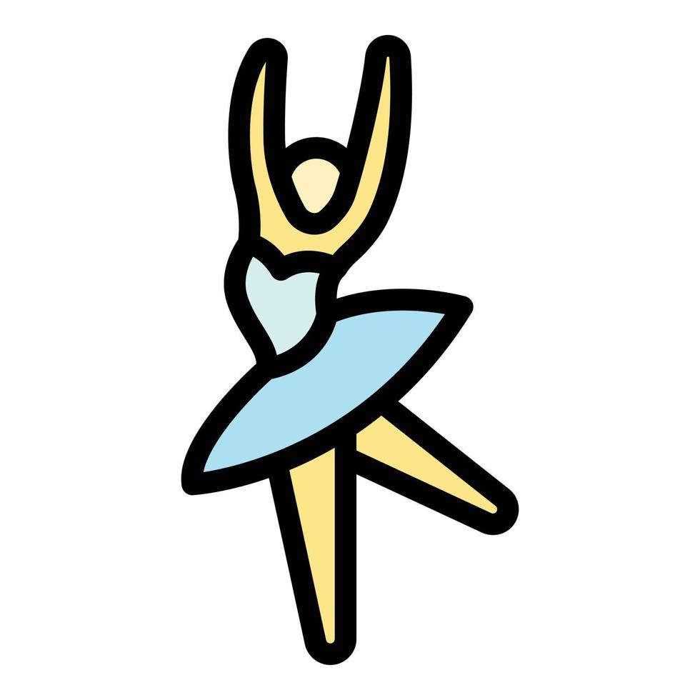 bailarina icono vector plano