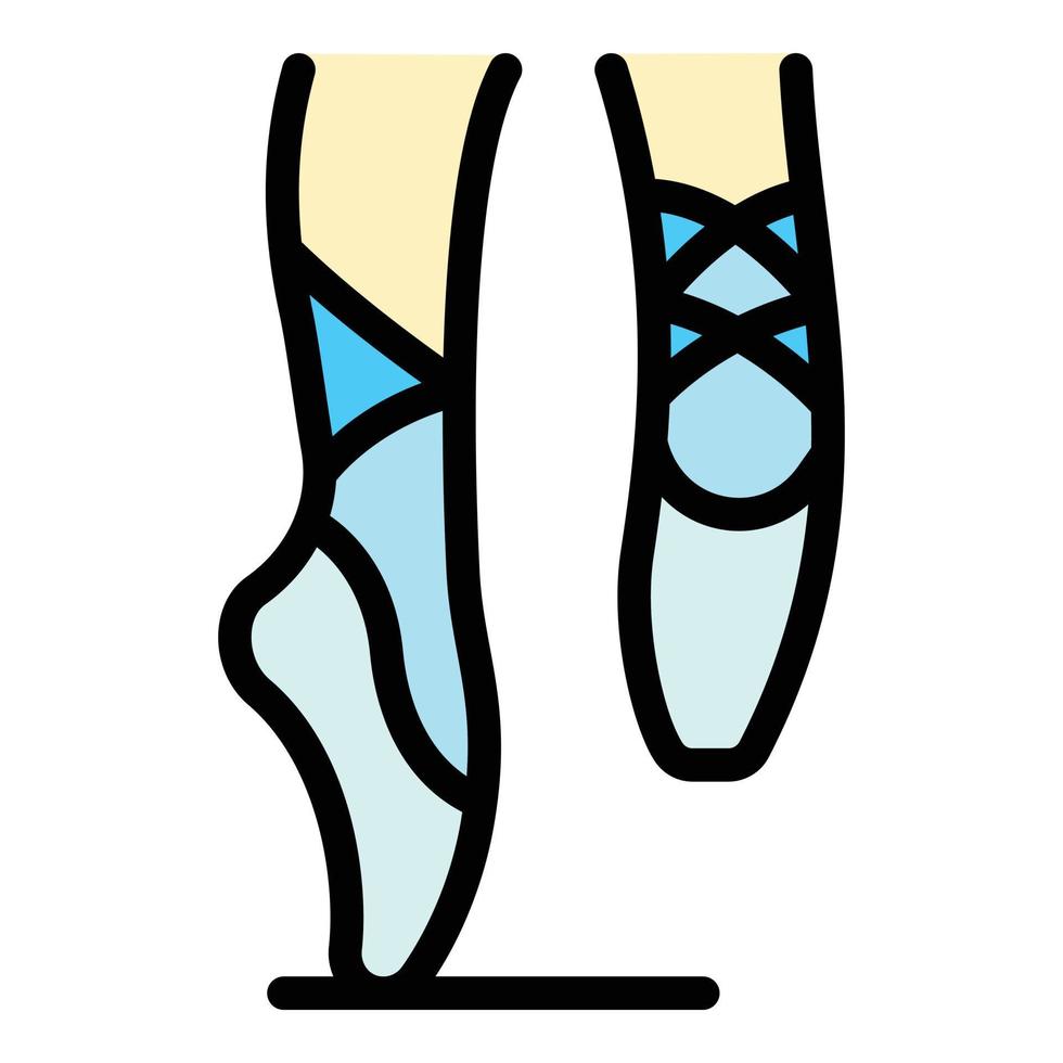 Pointe shoes icon vector flat