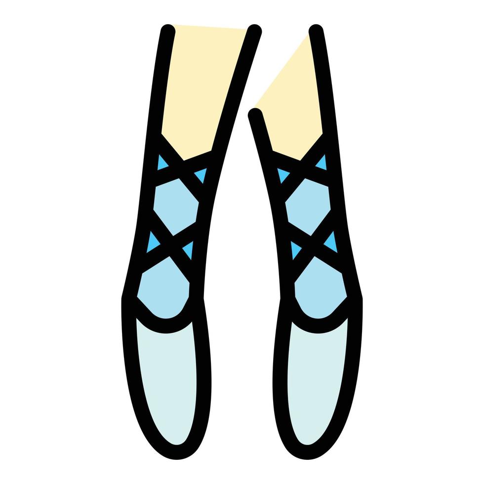 Foot ballet shoes icon vector flat