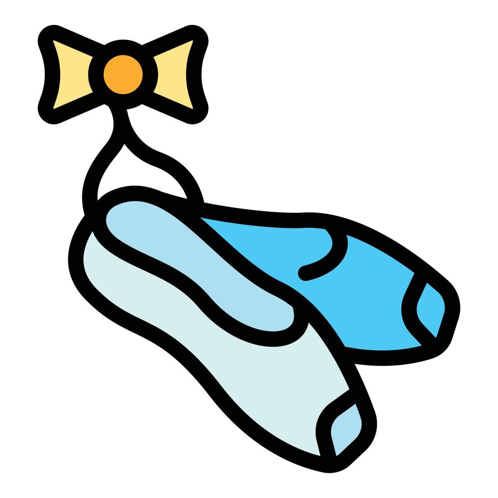 Training pointe shoes icon vector flat