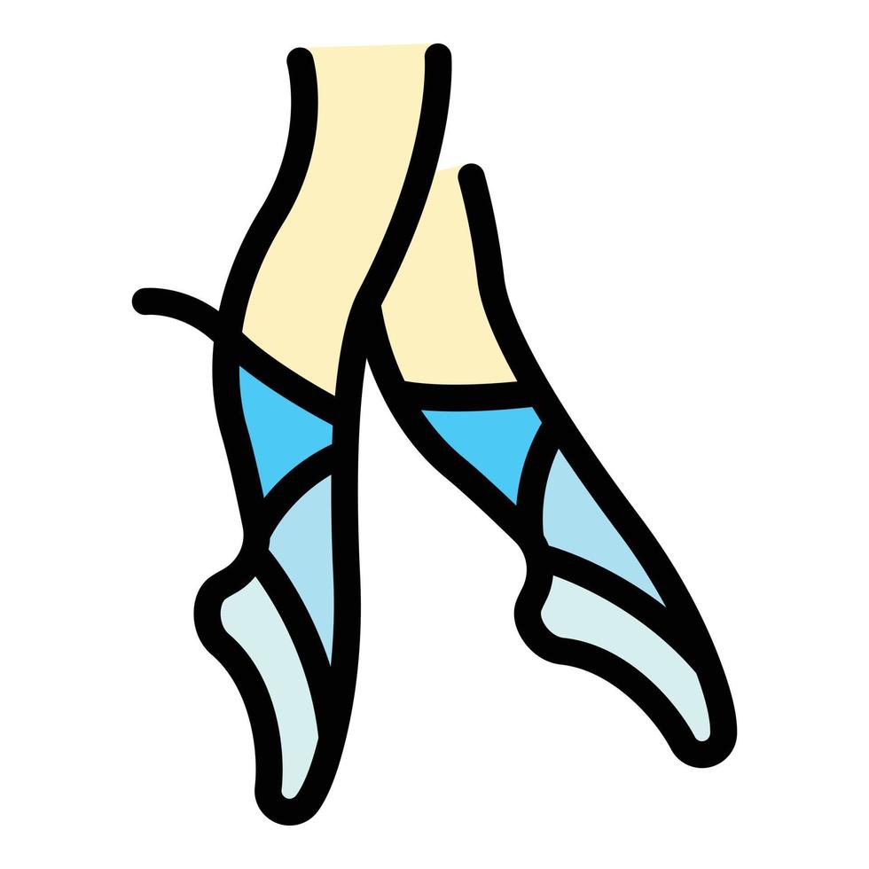 Ballet dancer shoes icon vector flat