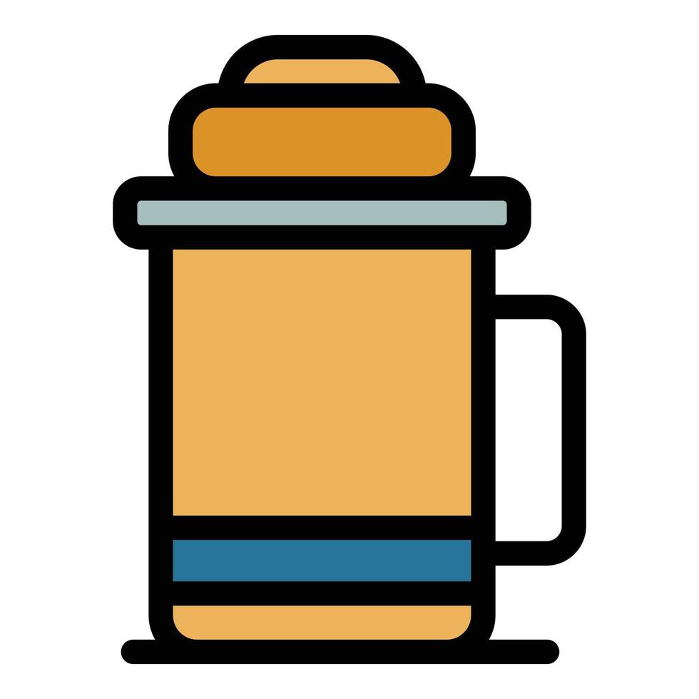 termo taza icono vector plano