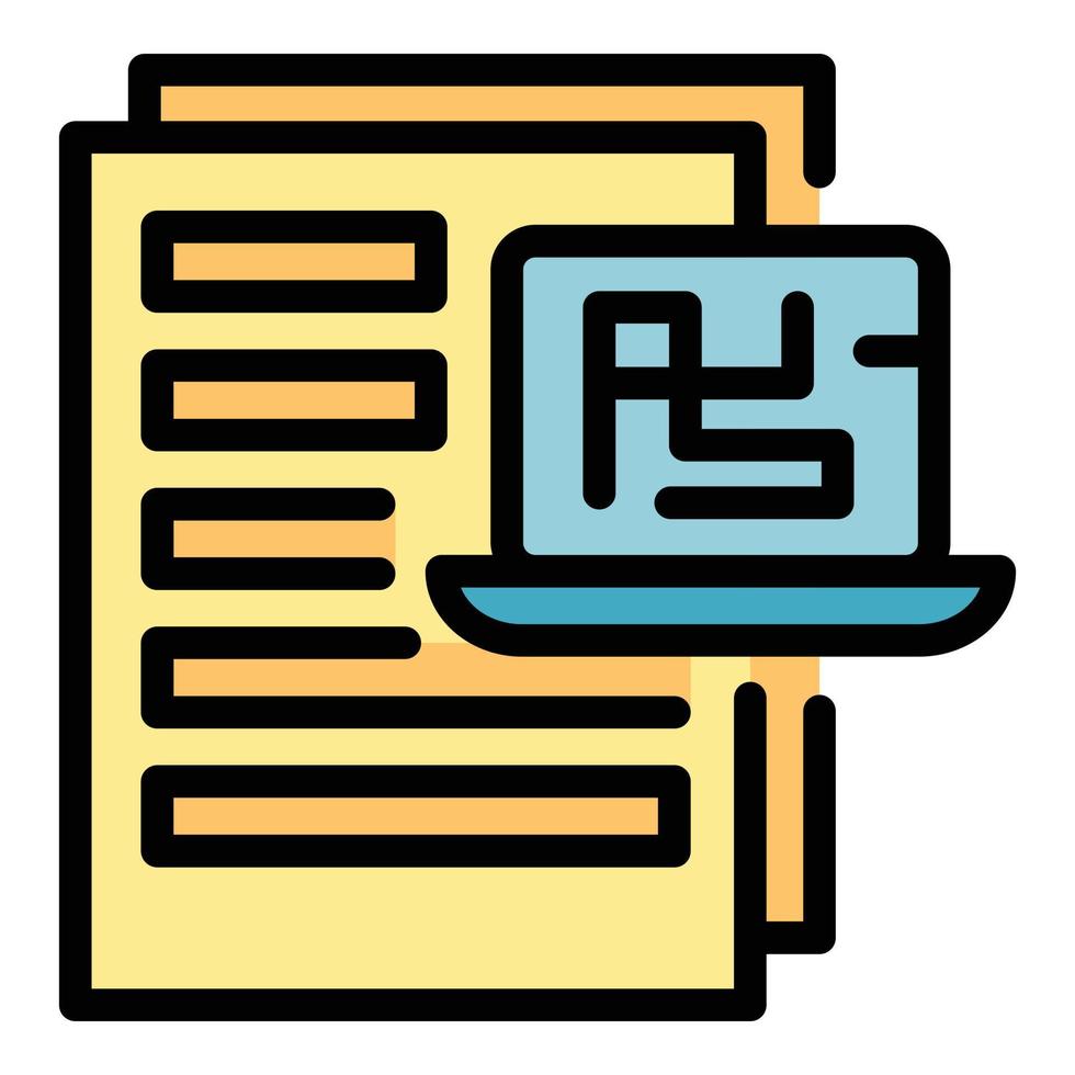 Technical sheet icon vector flat