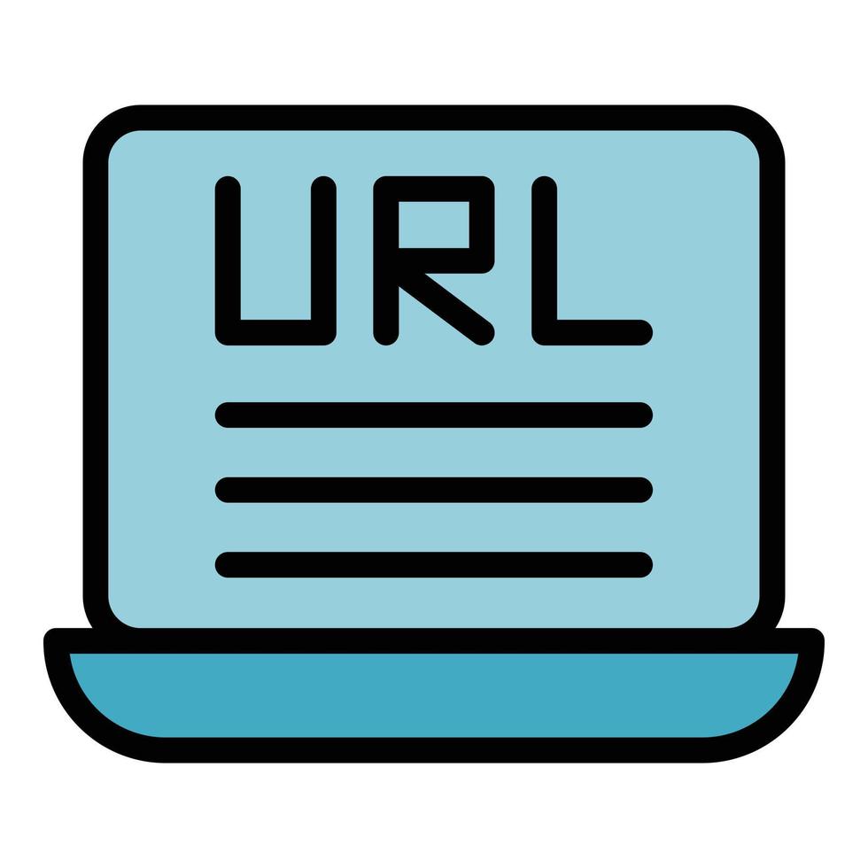 url información icono vector plano