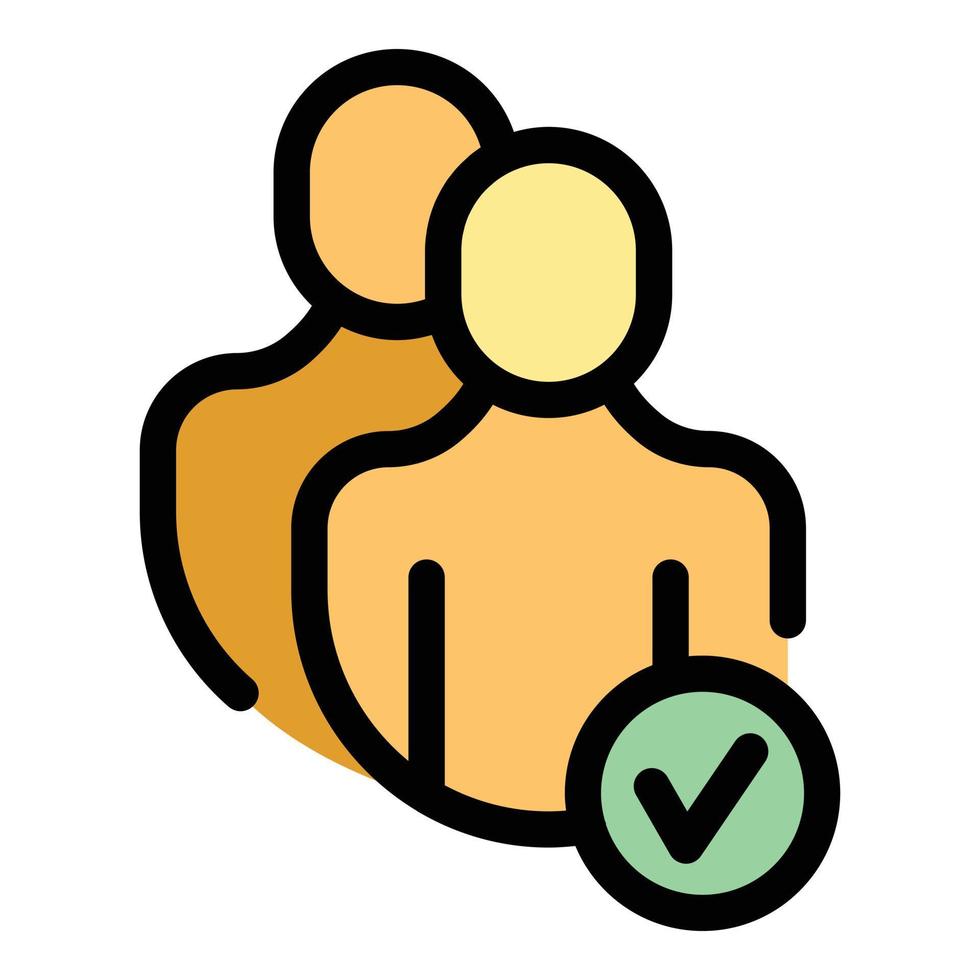 Users info icon vector flat