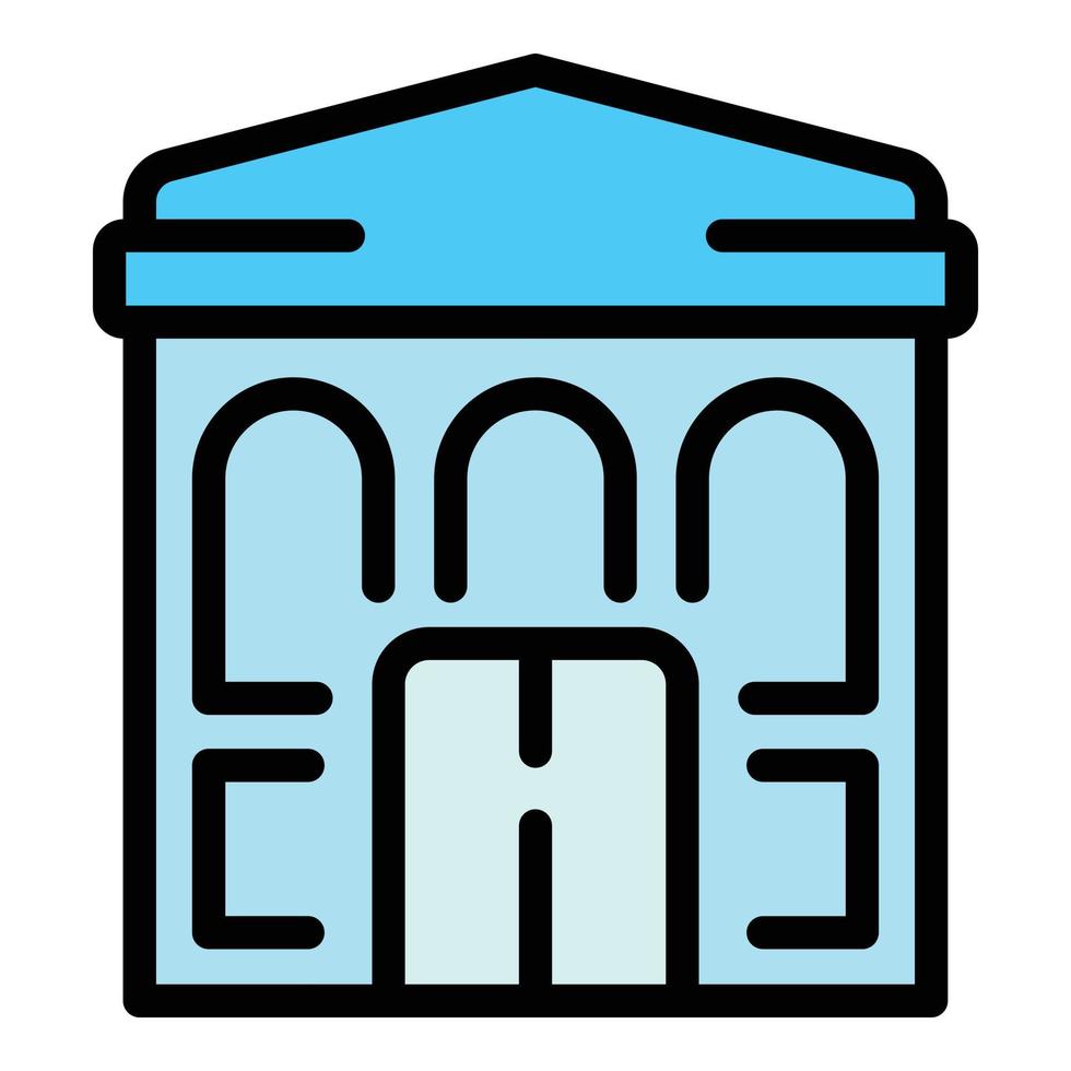 Ballet building icon vector flat