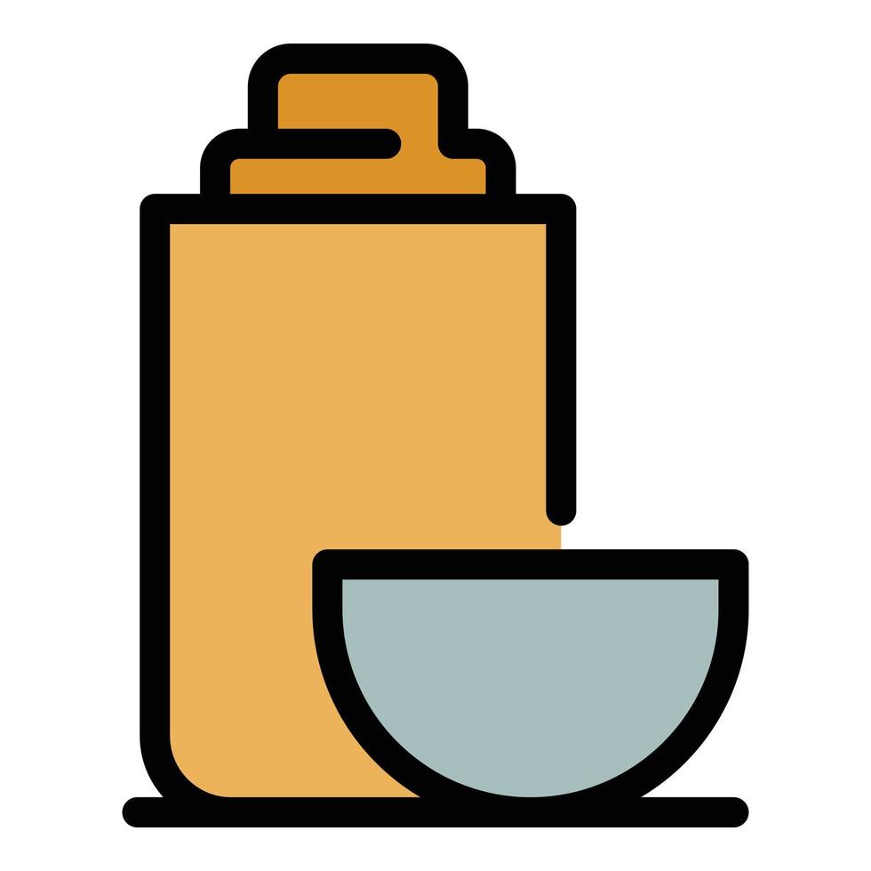 Vacuum flask icon vector flat