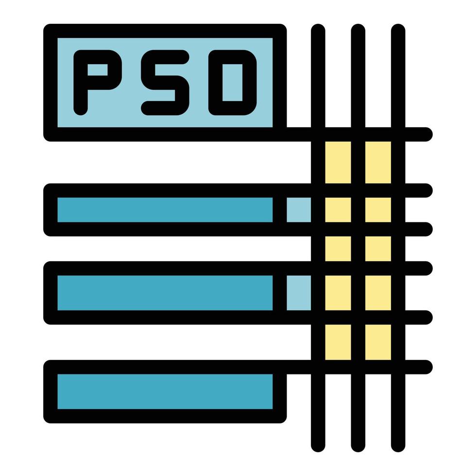 Psd file icon vector flat