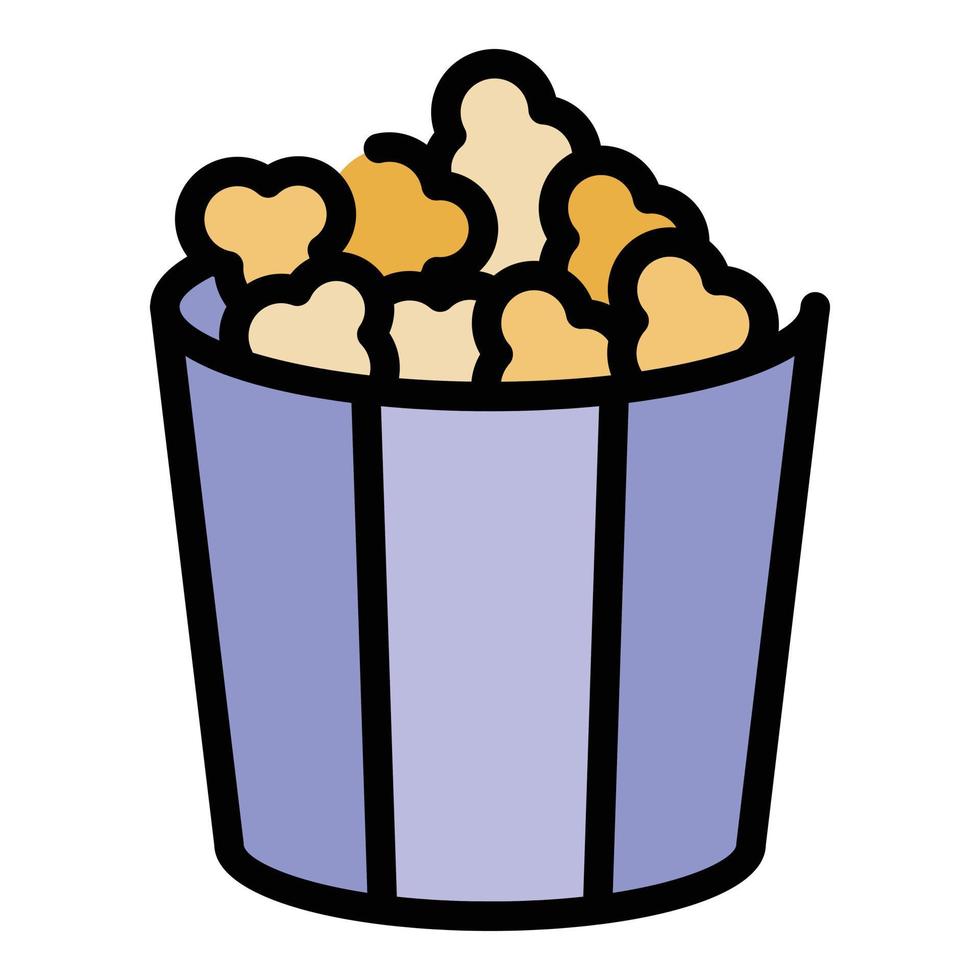 Popcorn pack icon vector flat