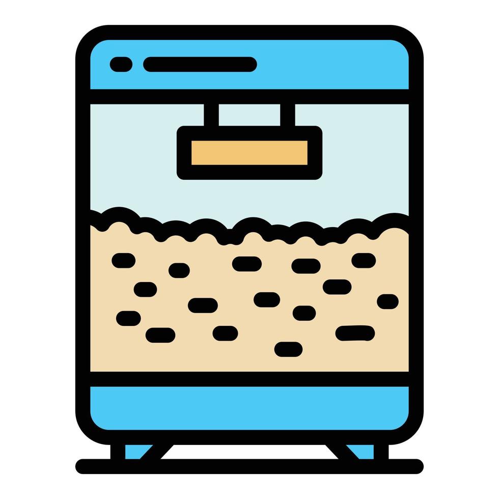 Popcorn maker machine icon vector flat