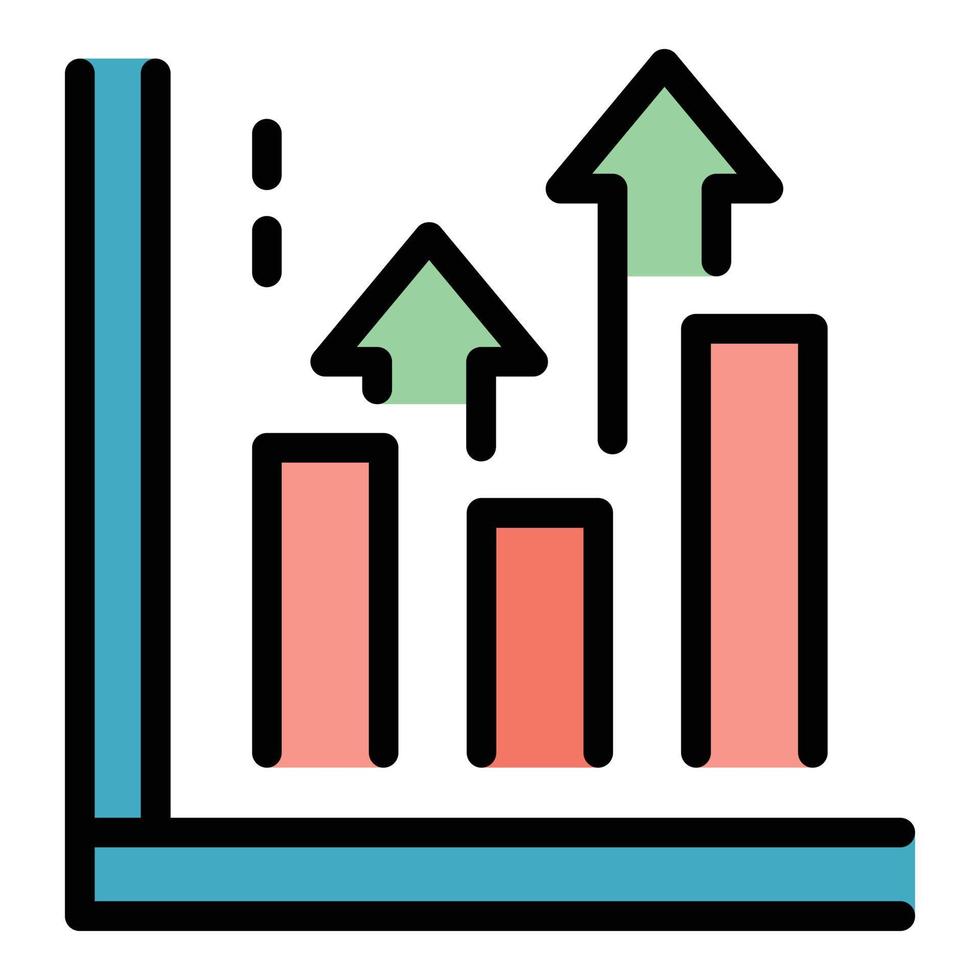 Manager graph chart icon vector flat