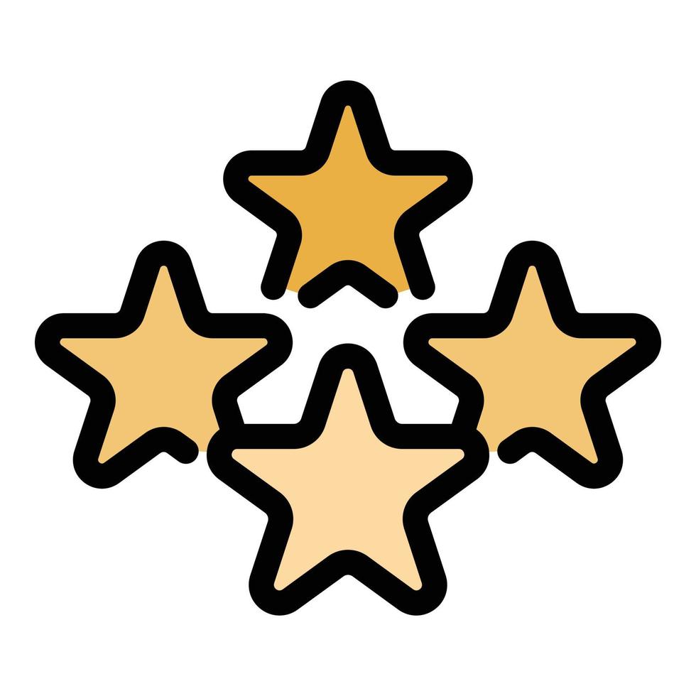 Ranking premium stars icon vector flat