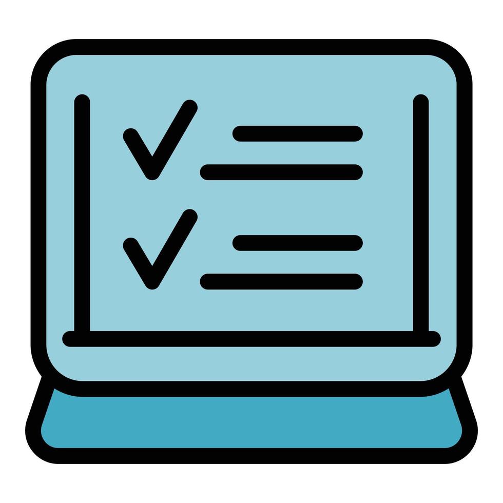 Online task icon vector flat